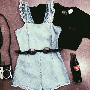 Honey Punch Denim Romper